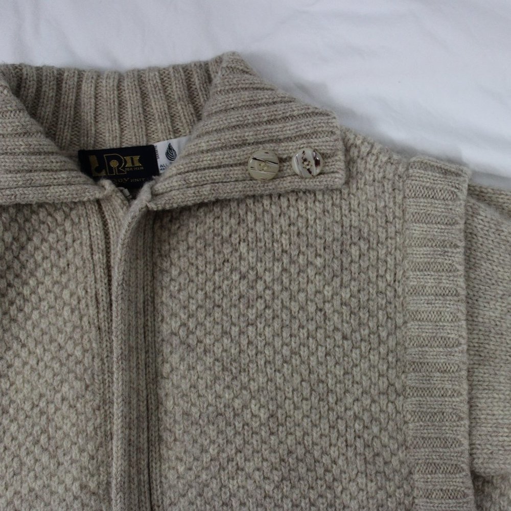 Vintage Oatmeal Poncho-Sweater